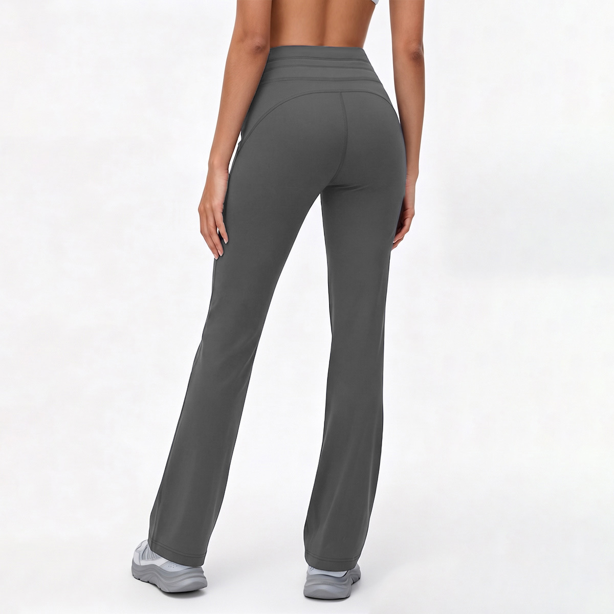 Nuevos pantalones deportivos de yoga de cintura alta, pilates desnudos, pantalones de yoga de fitness, pantalones de piernas largas rectas para mujeres image 3