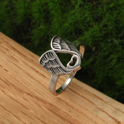 wish cross-border creative old mushroom open ring female European and American fashion simple alloy adjustable jewelry ring