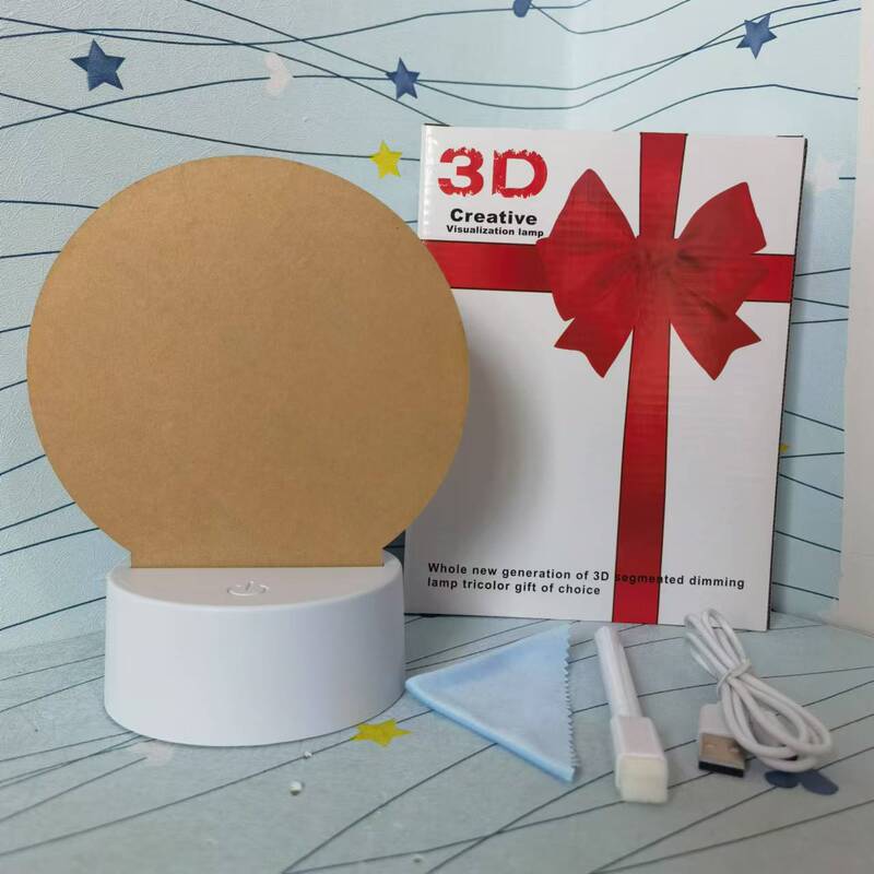 卸売り3d小夜灯USB児童漫画クリスマスプレゼント小夜灯手書きアクリル七彩リモコンスタンド|undefined