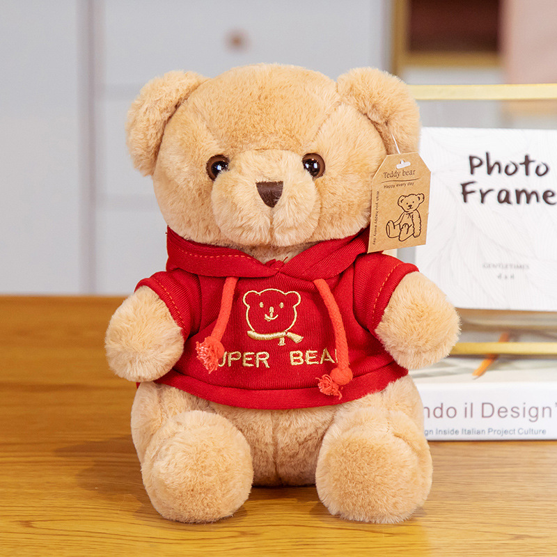 Lindo oso de peluche abrazo oso muñeca de peluche suéter de juguete muñeca de oso Ragdoll máquina de agarre Lanzamiento de boda