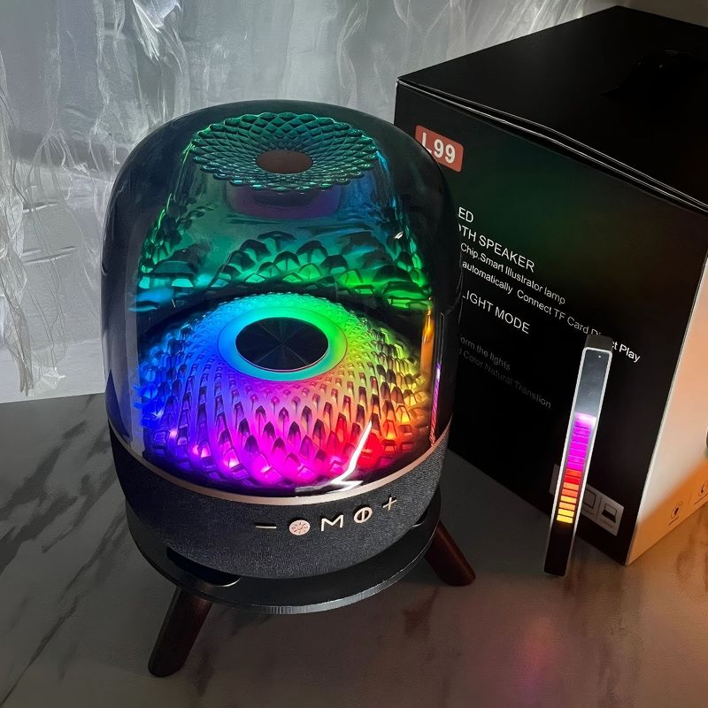 L99ハーマンブルートゥース音響透明瑠璃モデル家庭用スマートAIデスクトップ重いサブウーファ屋外携帯スピーカー|undefined