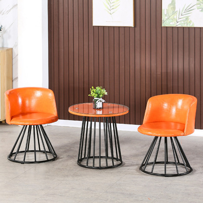 铁艺可旋转北欧简约阳台桌椅休闲桌椅洽谈桌椅茶桌椅铁艺桌椅餐桌|ru