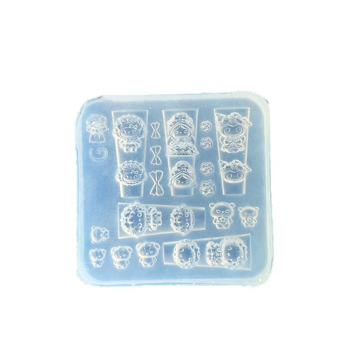 かわいいサンリオメロディーシェイプネイルアートデコレーションケーキ子羊高透明モールド DIY 接着剤彫刻接着剤モールド|undefined