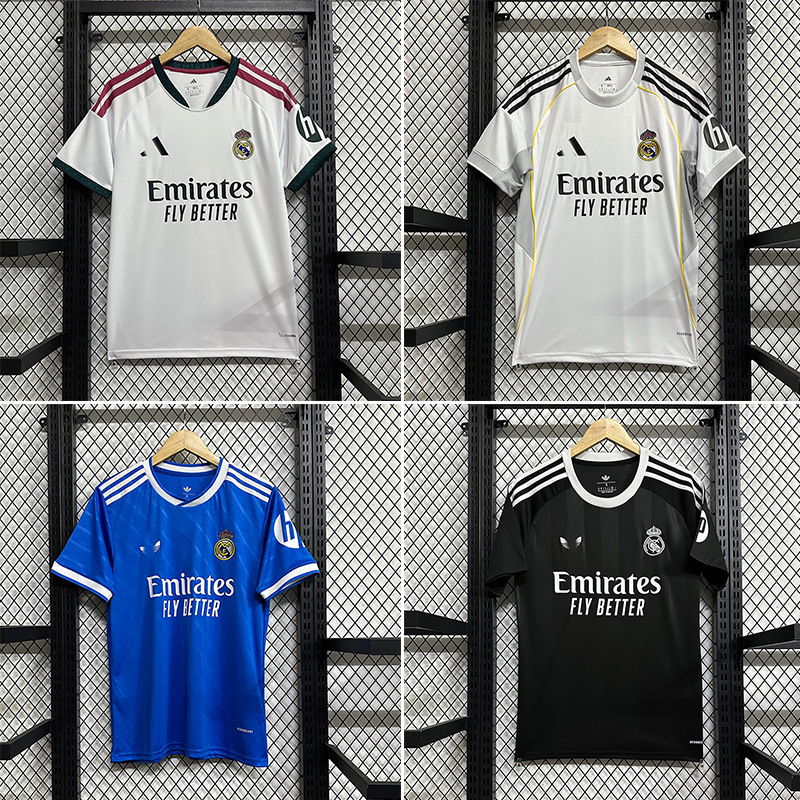 Real Madrid Jersey Real Madrid Home and Away Special Edition Co-Branded Short-Sleeved Football Uniform Customized Cross-Border Delivery Real Madrid Jersey Real Madrid Home and Away Special Edition Co-Branded Short-Sleeved Football Uniform Customized Cross-Border Delivery