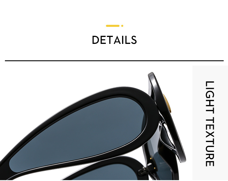 New large frame integrated lens fashionable punk futuristic sunglasses, ins sunglasses_voghion.com