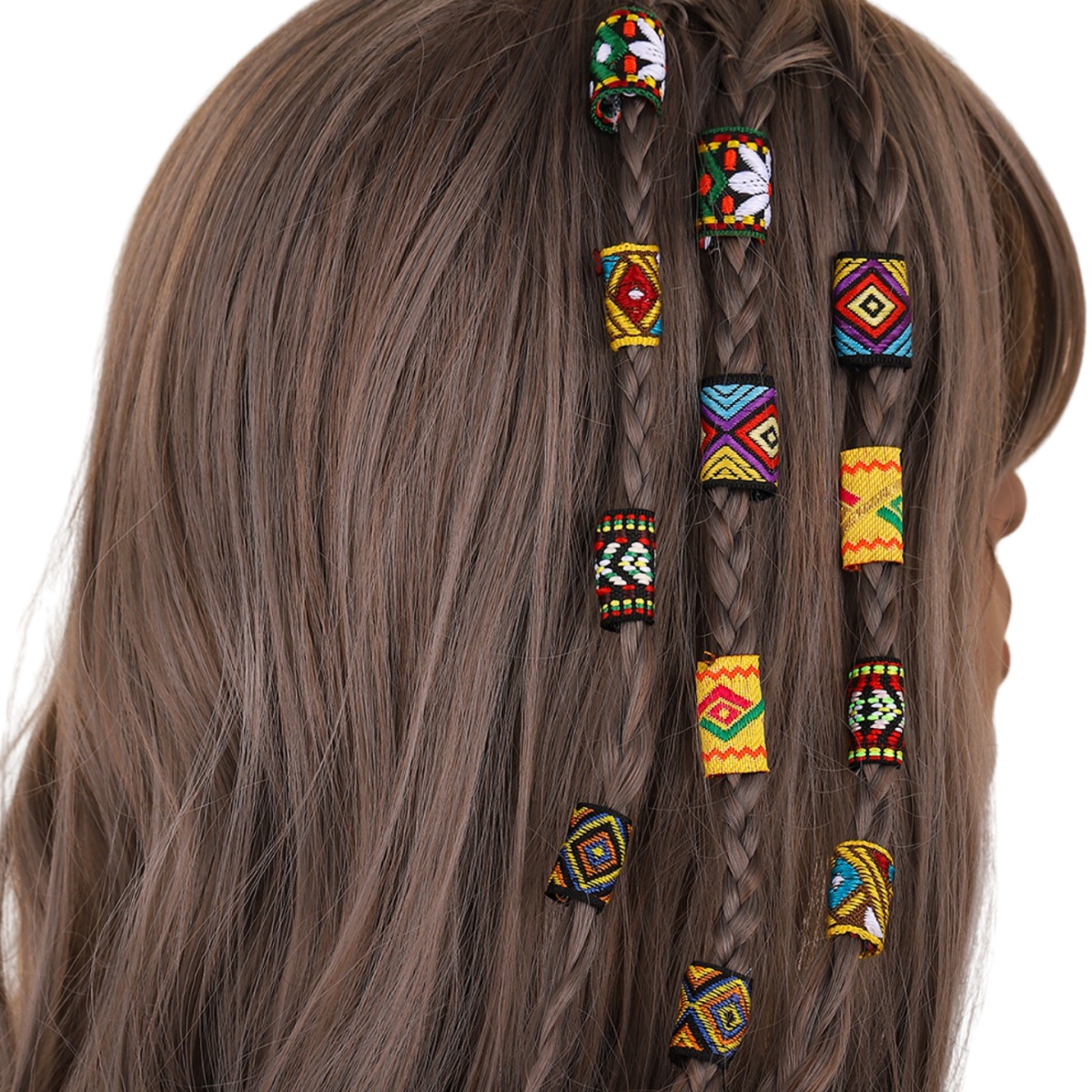 Trenza sucia Africana reggae peluca decoración tela de color anillo de pelo hebilla de pelo anillo de pelo tocado anillo de pelo joyería trenza sucia