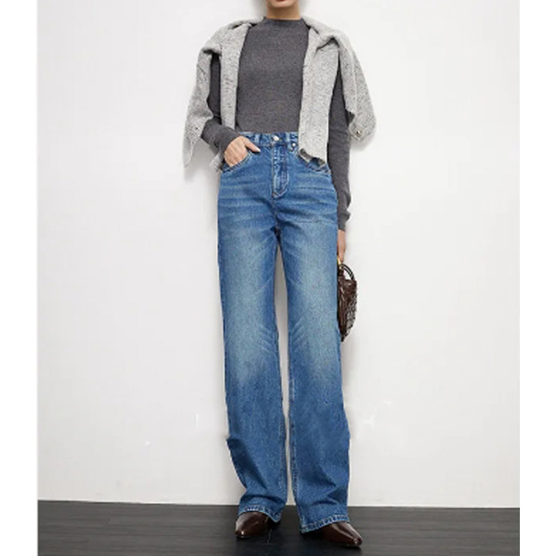 IF DENIMT [imported Turkish BOSSA Denim] frank high waist straight leg pants jeans women
