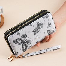 2025新款女士钱包长款钱包女生菱格双层拉链时尚百搭手拿包钱夹子