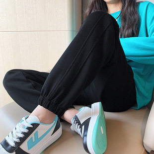 [Extra-Thick Cashmere Sweatpants] Winter New Women's Cotton Fleece-Lined Thickeneded Imitation Cashmere Warm Loose Casual Sports Women's Fashionable