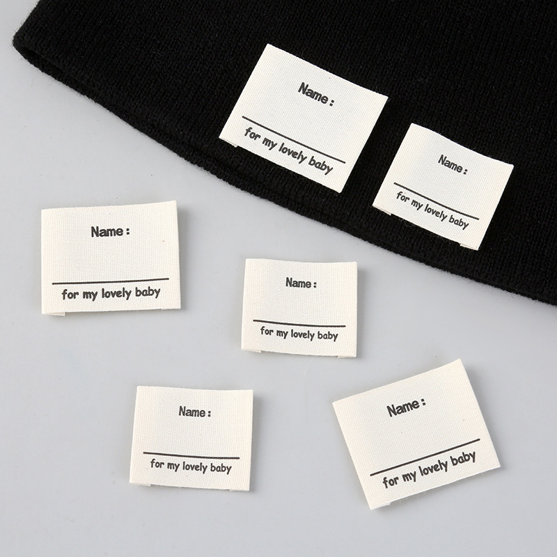 Creative English words clothing woven label trademark underwear toy collar label woven label Universal scarf hat headdress mark