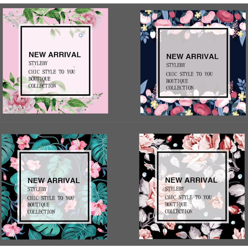 10*10CM彩色覆膜不干胶贴纸覆膜免费设计二维码价格商标标签现货