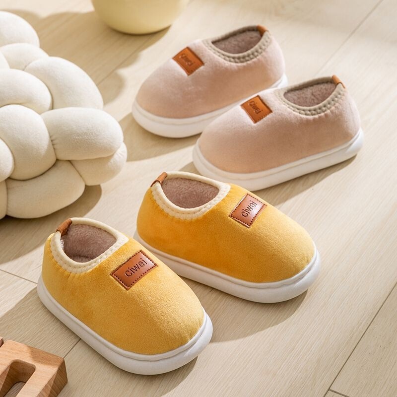 Children's Cotton Slippers Autumn and Winter Indoor Non-Slip Warm Bags for Boys and Girls Cotton Shoes Winter Super Soft Plush Home Shoes