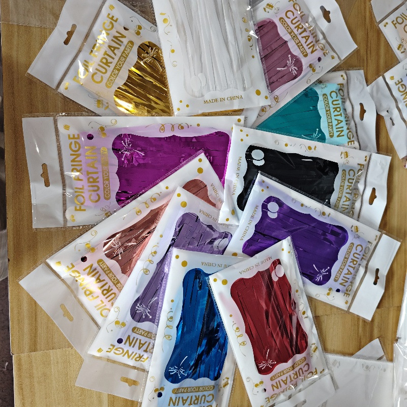 1 m * 2 m cortina de seda de lluvia brillante decoración de fiesta de cumpleaños accesorios decoración de fondo de evento de boda