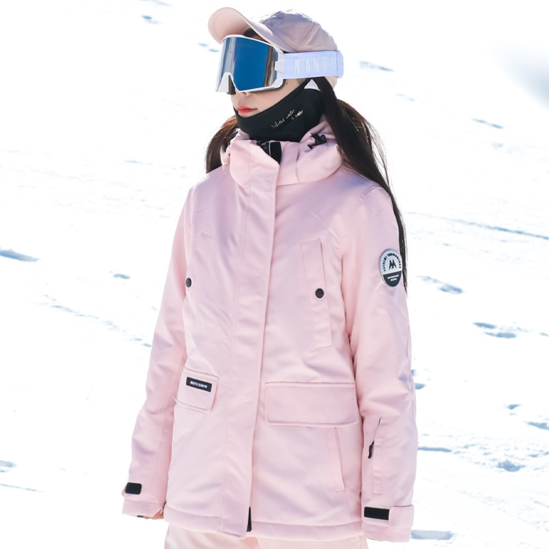 New Style Workwear Ski Jacket for Women, Snowboard and Double Board, Windproof, Waterproof, Padded and Thickened Ski Jacket for Women