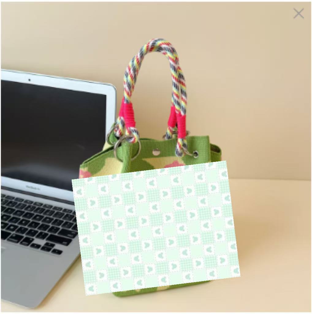 2026 primavera y verano nuevo bolso de cubo de pintura creativo portátil gran espacio de aire de dopamina alta sensación mochila