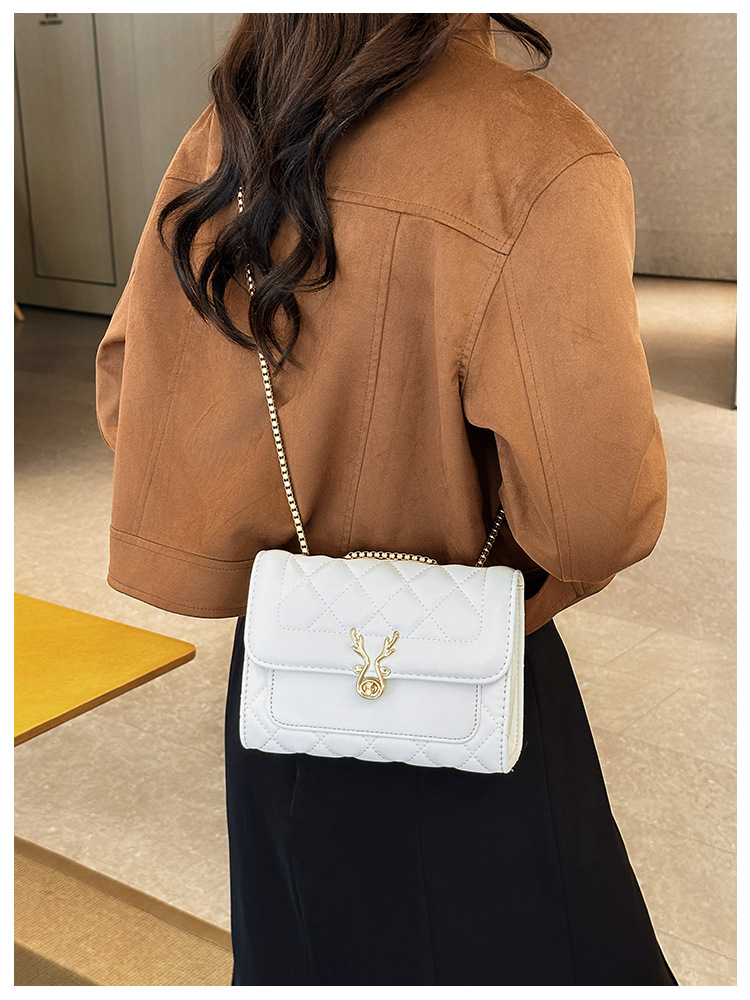 2025 Summer New style sheep diamond-shaped bag, single-shoulder bag, women's bag, pu bag, crossbody bag, chain bag, Chanel style undefined