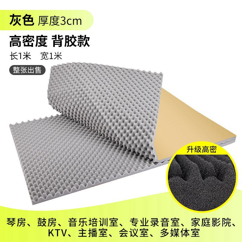 Algodón aislante acústico autoadhesivo retardante de llama KTV dormitorio estudio de grabación habitación puertas y ventanas aislamiento acústico de algodón absorbente de sonido material de tablero de aislamiento acústico