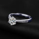 Hot TikTok Online Celebrous Live Eight Heart Eight Arrows Imitation Moissanite 1 karat Ring Women's Six Claw Wedding Ring Open Wholesale