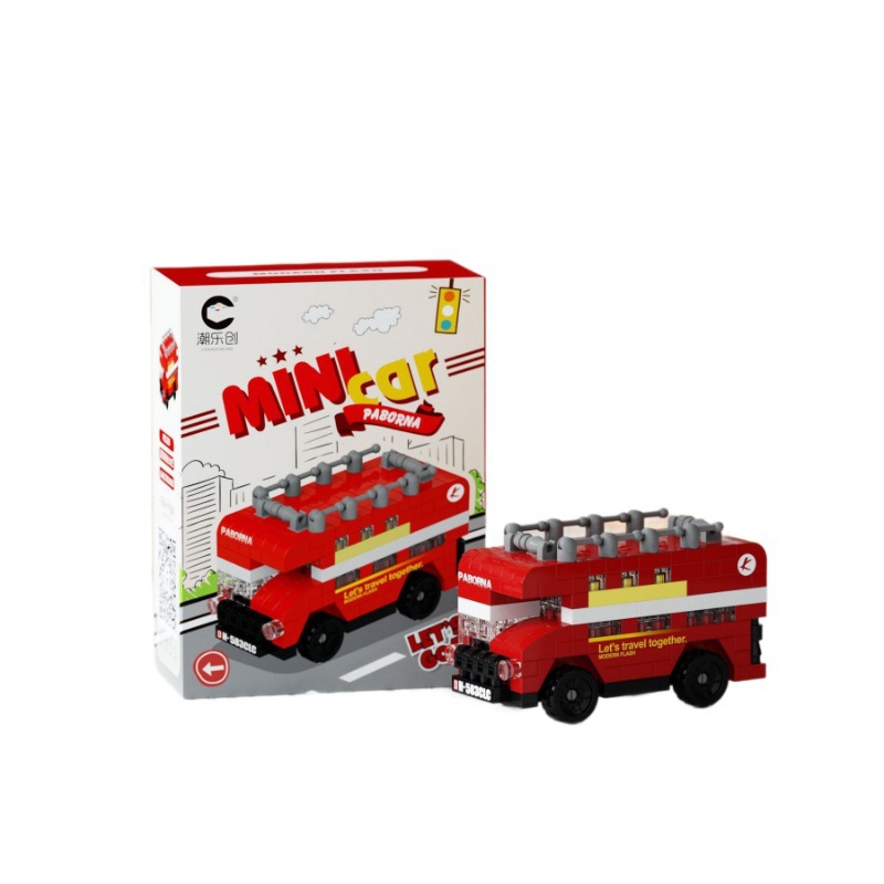 Compatible con los automóviles de construcción de bloques, autobuses, vehículos todoterreno, adornos de alto modelo, juguetes de puzzle para niños, regalos del 1 de junio
