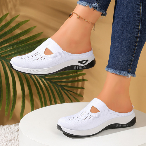 Women's 2025 Summer New Middle-Aged Mother Shoes Soft Sole Breathable Women's Casual Shoes for Athletes One-Time Dropshipping