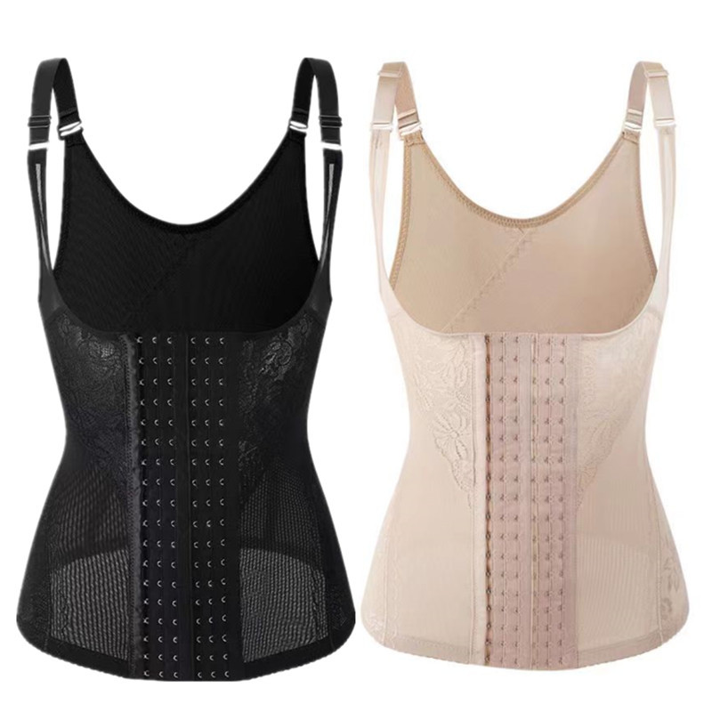 大码6排扣产后收腹收胃塑身衣女强效收上半身美体塑型束身衣上衣