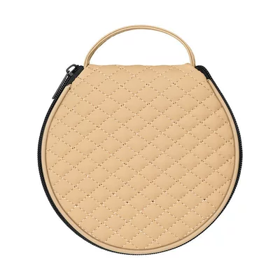 Large-Capacity Cd Storage Box Cd Set of 20 Discs Disc Bag Disc Holder Dvd Case Car Accessories Cd Box (Multimediya və saxlama aksesuarları) - lambskin-cd-bag-beige