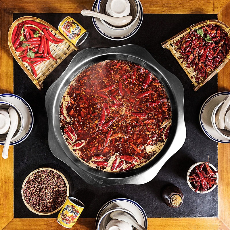 304 stainless steel Yuanyang hot pot basin household induction cooker Sun Yuanyang clear soup spicy hot pot thickened large capacity