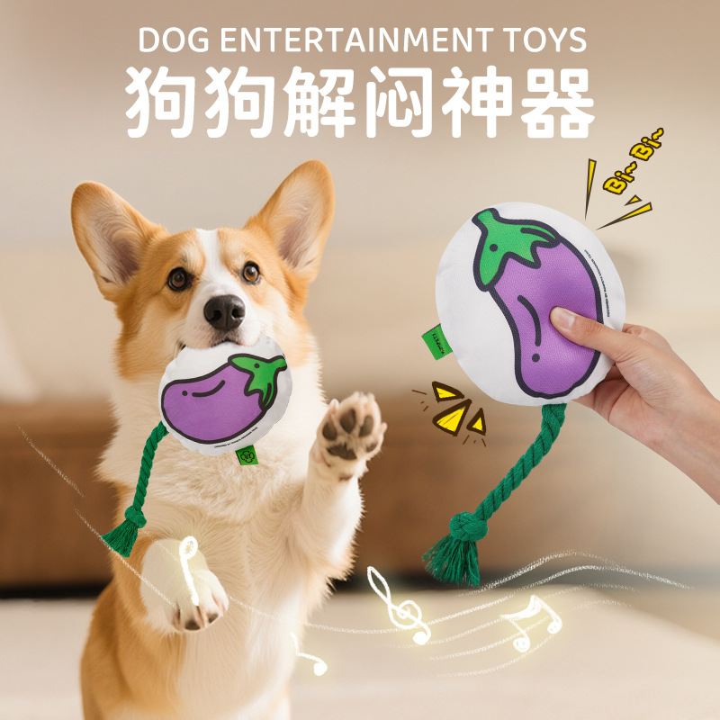 Serie de verduras creativas Tela para perros Juguetes de sonido