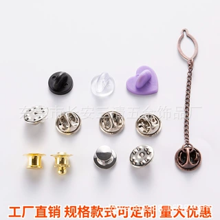 定制高级平头圆头卡帽胸针黑色蝴蝶帽金属袖扣徽章服饰蝴蝶扣帽