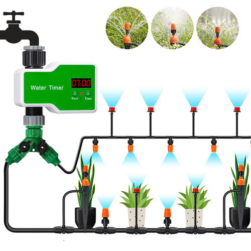 Intelligent automatic timed flower watering device watering artifact garden household spray drip irrigation atomization controller irrigation system