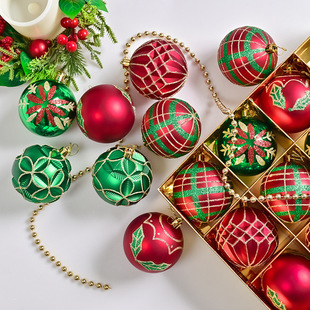 Creative Colorfulful Christmas Color Electroplating Christmas Ball Set 16Pcs Christmas Tree Pendant Christmas Party Decorations
