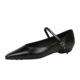 2182-1 Commuting Women's Shoes with Slope Heel, Pointed French Shallow Mouth, Versatile, Casual Evening Style, One Button Strap, Mary Jane Single Shoes