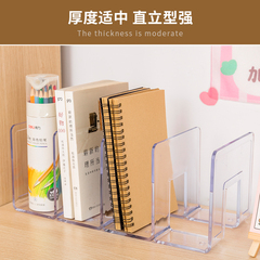 Acrylic transparent bookshelf standing book stand separator creative Instagram desktop reading stand windowsill storage book stop book clip