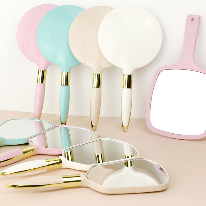 Tattoo embroidery beauty makeup small mirror portable European retro HD makeup mirror beauty salon handheld HD mirror Tattoo embroidery beauty makeup small mirror portable European retro HD makeup mirror beauty salon handheld HD mirror