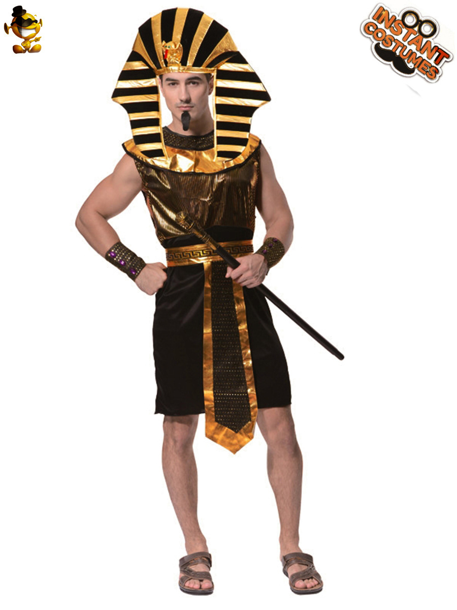 Adulto hombres Antiguo Egipto Rey Fiesta de Halloween traje hombre grande Faraón traje Cosplay