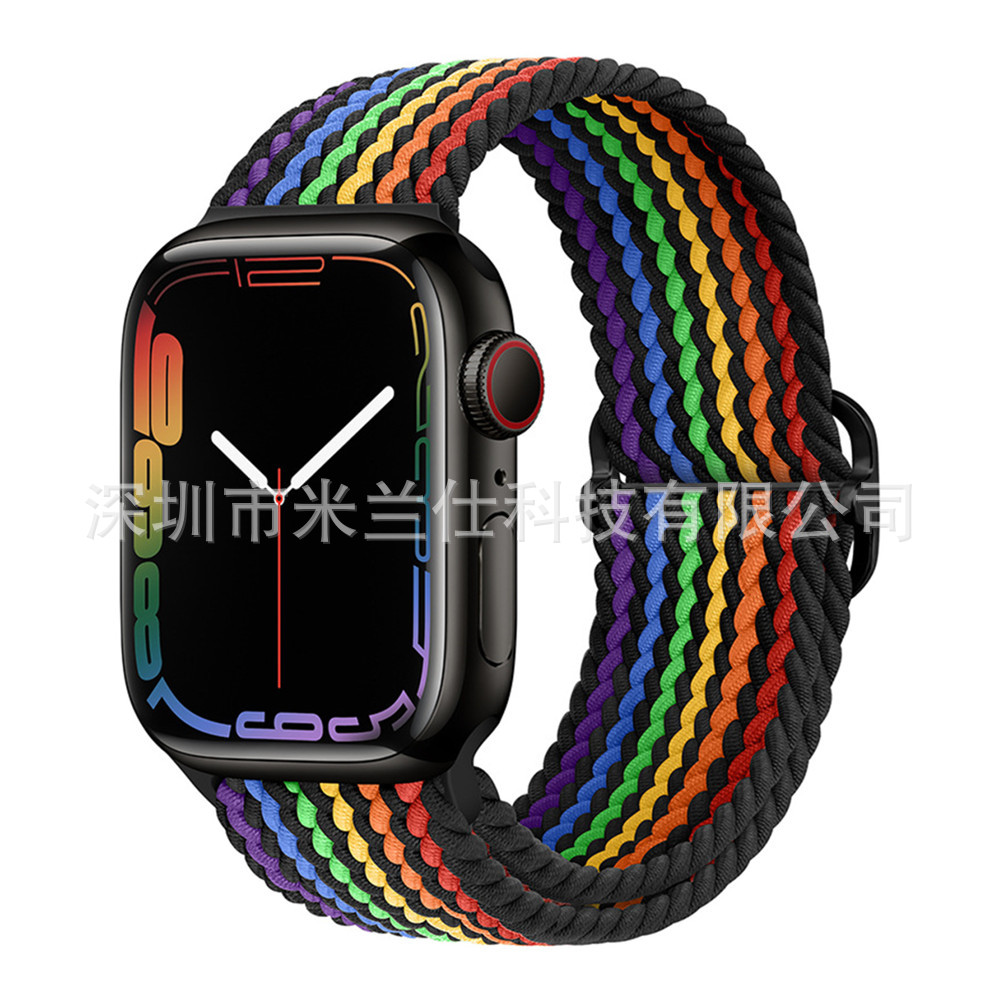 Nylon tejido para Apple iwatch456789 Apple ultra2 hebilla deslizante elástica S9 correa de reloj fabricante