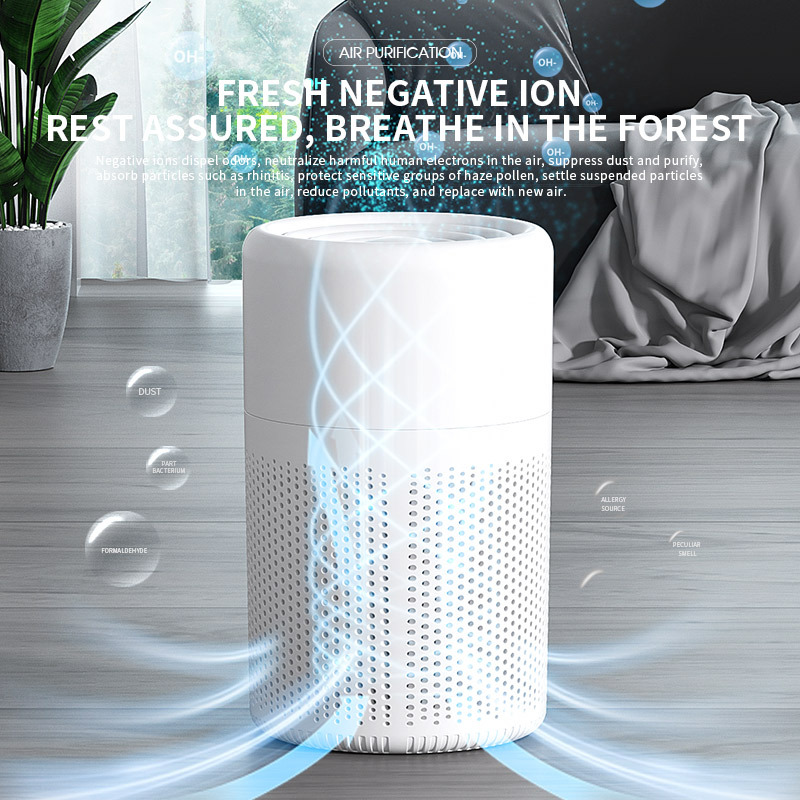 Cross-border Desktop Negative Ion Home Small Air Purifier for Secondhand Smoke PM2.5, Factory Wholesale