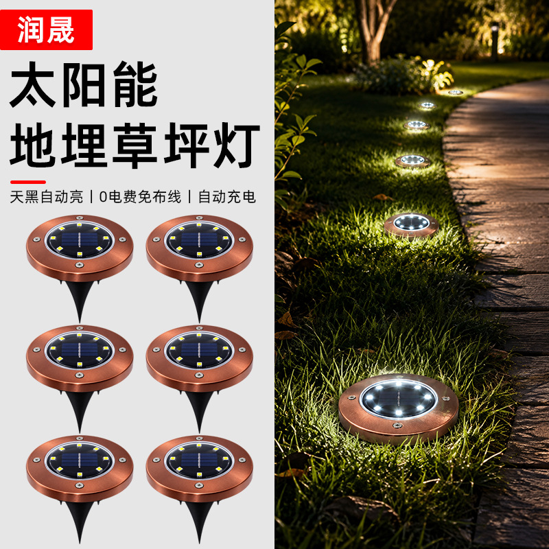 LED bronze lamp solar-powered for cemetery
