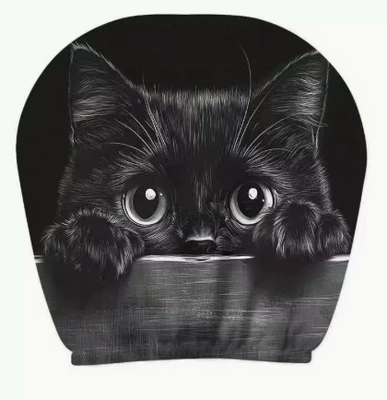 cover, TEMU can be labeled and | Universal seat cover - black-cat-double-sided-printing-1-piece