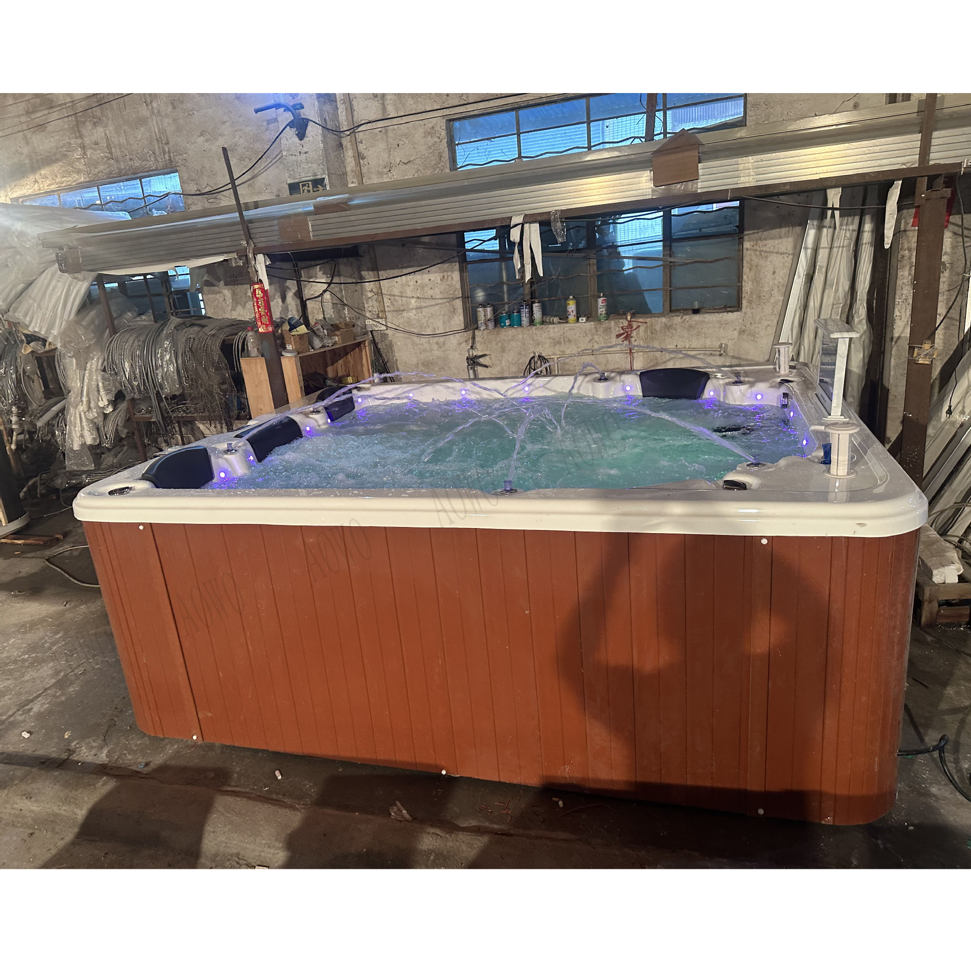 Villa Jardín bañera al aire libre bañera spa masaje acrílico surf bañera independiente para adultos piscina grande