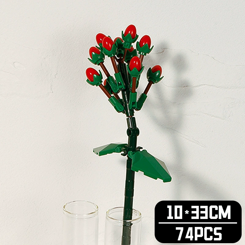 Realistic Table Flower Set, DIY Miniature Bouquet Constructor, Assorted Rose & Sunflower Models, Gift