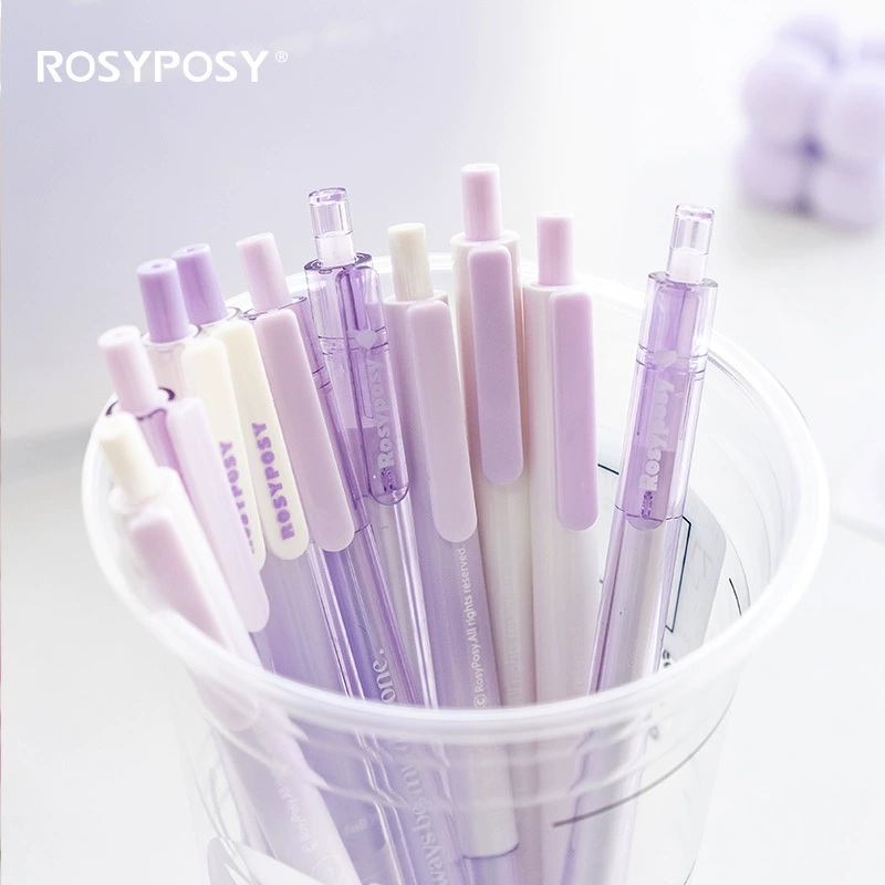Набор гелевых ручек с мягким градиентом (ROSYPOSY) 0.5 мм, пастельно-розовые цвета, 4 штуки