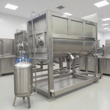 现货直供 钛白粉卧式螺带混合机 不锈钢粉末拌料桶 大容量搅拌机