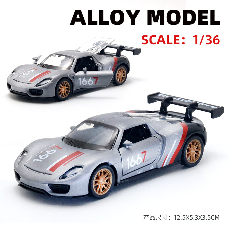 Juguetes de aleación de alta calidad para niños versión de pista modelo de coche deportivo 1: 36 bolsa de coche de puerta abierta