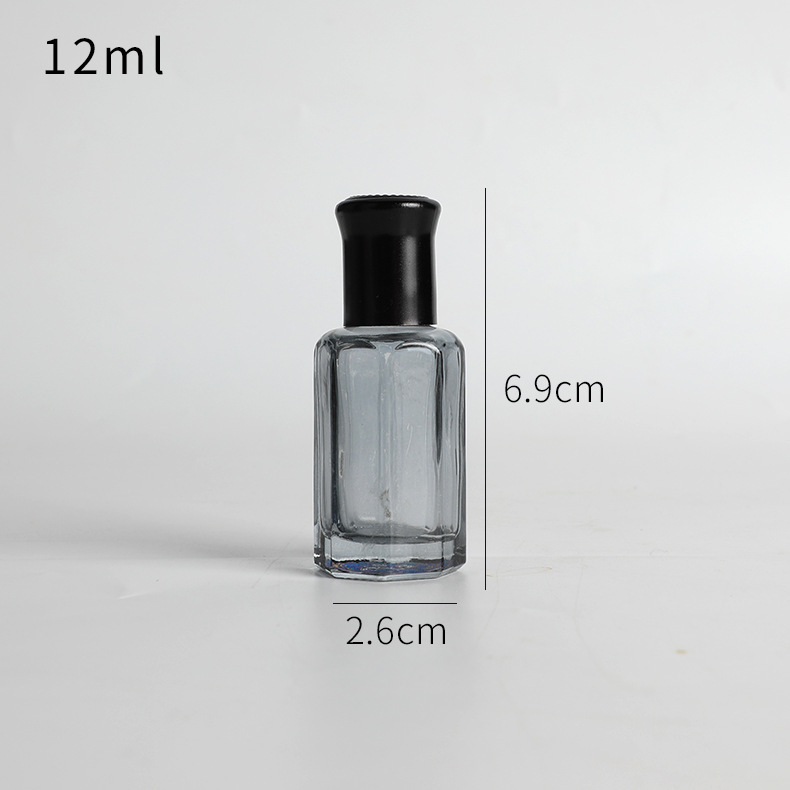 Botella de bola de rodillo de 10ml botella de perfume de aceite esencial de vidrio engrosado colorido sub-botella de viaje pequeña botella vacía botella de cuentas de muestra de masaje