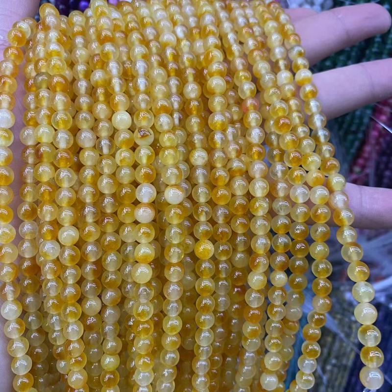 天然a級黄膠花玉髄玉髄散珠玉髄珠ブレスレット二色玉髄珠|undefined