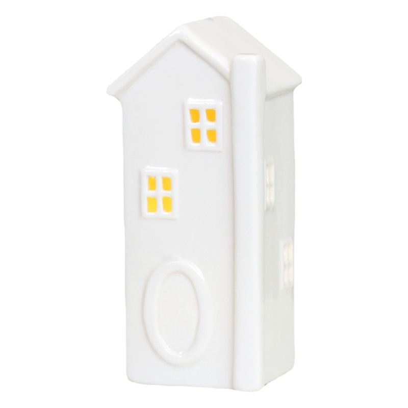 Cerámica hueco CASA DE Navidad LED casa pequeña lámpara Mesa artesanía decoración estilo nórdico decoraciones Ventas Directas la fábrica