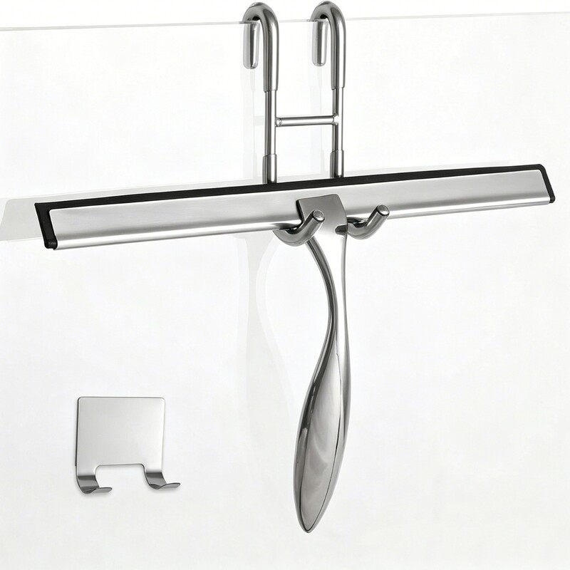 Thickened Stainless Steel Window Cleaner, Household Window and Mirror Squeegee, Bathroom Glass Cleaning Tool Thickened Stainless Steel Window Cleaner, Household Window and Mirror Squeegee, Bathroom Glass Cleaning Tool