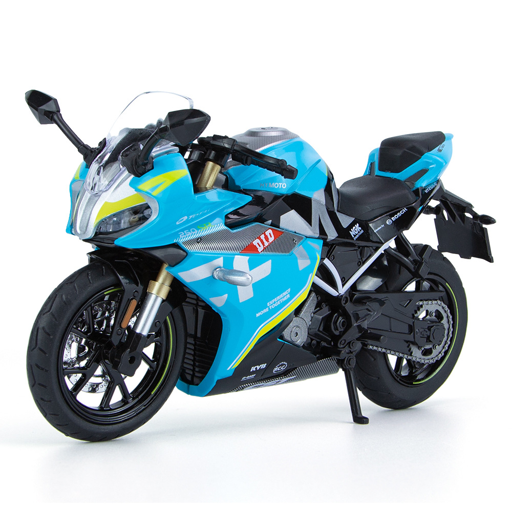 Modelo de motocicleta simulación motocicleta con sonido y luz amortiguador aleación modelo de coche boutique decoración niño juguete Chenghai venta al por mayor