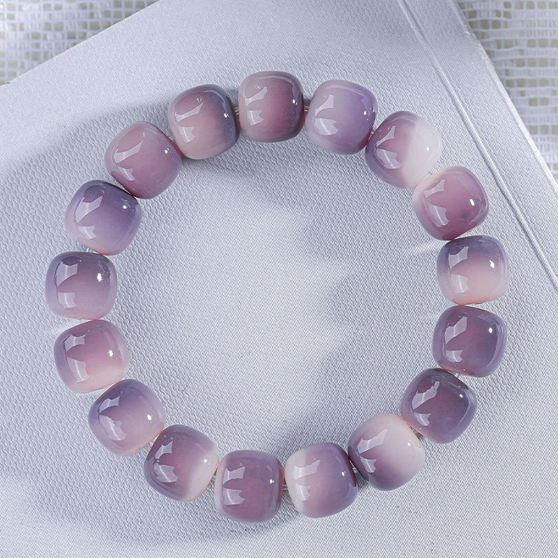 Taro Purple Bracelet Natural Bodhi Root Bracelet for Women Wholesale Factory Direct Supply Student Sweet Style Cultural Play Bodhi Beads